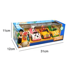 GENERICO - 4 Autos a Friccion La Granja de Animalitos