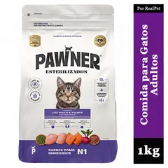 GENERICO - Comida para Gato Esterilizado Pawner Pollo y Salmón 1 kg