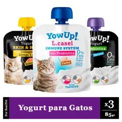 GENERICO - Pack x3 Yogurt para Gatos YowUp Variados 85gr