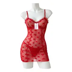 GENERICO - BABYDOLL LENCERIA DE ENCAJE SEXY PIJAMA TALLA L