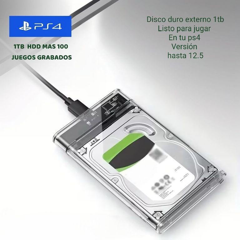 Hdd 1TB CON MAS DE 100 JUEGOS GRABADOS para ps4