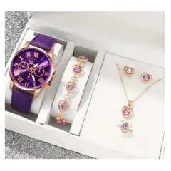 GENERICO - RELOJ DE MUJER CON PULCERAS DE REGALO PARA DAMA