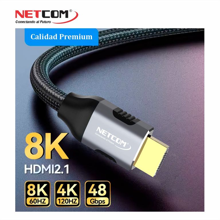 CABLE HDMI A HDMI DE 3 MTS UHD 8K@60Hz V2.1 - NETCOM