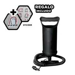 GENERICO - Dispositivo de Mano Negro 14 para Colchonetas de Camping y Piscina Y+Regalo Sticker
