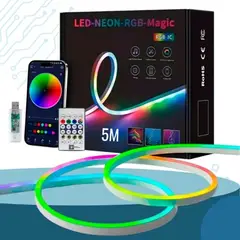 GENERICO - Tira LED RGB Neon Flexible 5 Metros con Control y App
