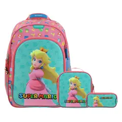 CHENSON - Pack Escolar Nintendo Princesa Peach - Mochila + Lonchera + Lapicera