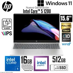 HP - Laptop 15-FD0260LA Intel Core 5 120U 16GB RAM 512GB SSD 15.6" FHD - Dorado Cálido