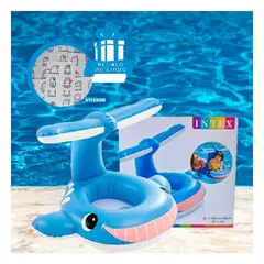 GENERICO - Equipo Ballena Bebe para Piscina con Estilo Infantil Resistente 99x86cm Y+Regalo Sticker