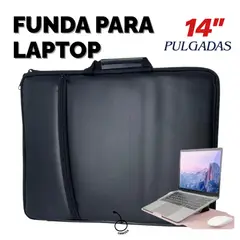 GENERICO - FUNDA MALETIN ACOLCHADA PARA LAPTOP DE 14 CON ASA DOBLE CIERRE Y COMPATIMIENTO