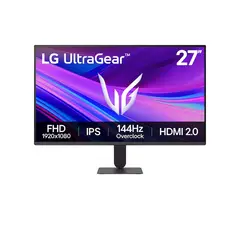 LG - Monitor para juegos UltraGear™ G4 de 27 pulgadas y 144 Hz con overclock FHD IPS - 27G411A compatible con NVIDIA G-SYNC® SRGB 99 % típico