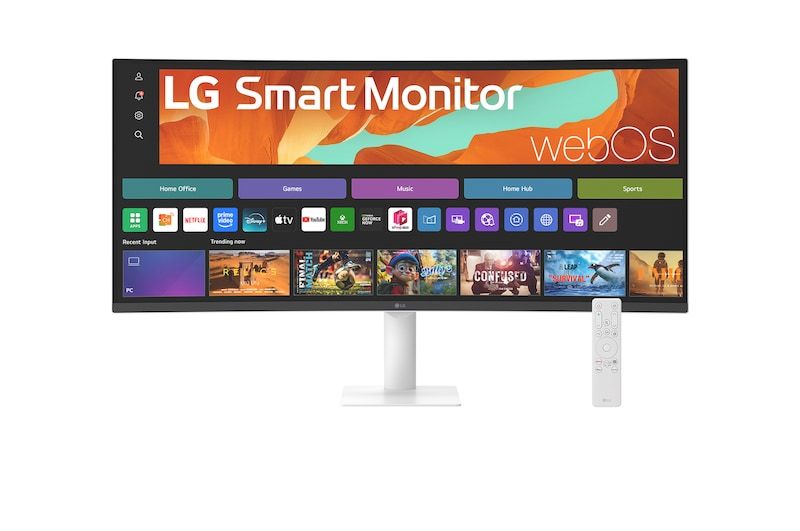 Monitor smart de 34 WQHD con pantalla curva para streaming 34U601SA con webOS