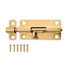 GENERICO - Pestillo Recto 4 Puertas Wcx1k04 Wadfow Dorado Oscuro