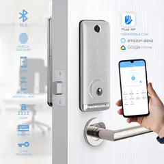 STRONGHOLD - Cerradura digital para interiores WIFI - CODI Color Plata