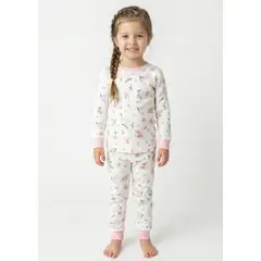 GENERICO - Pijama Sakura Para Niña cuello rosado