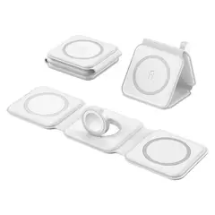 GENERICO - Cargador inalámbrico magnético plegable con carga rapida 3 EN 1