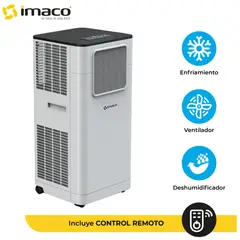 IMACO - Aire acondicionado portátil digital 6500 BTU AC7000