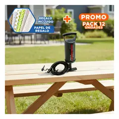 GENERICO - Pack12 Herramienta Portatil Negra 12 para Colchonetas de Invitados y Camping Y+Papel Regalo