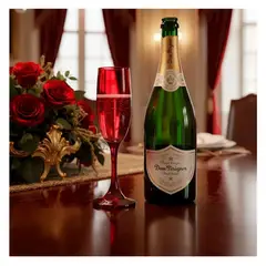 CRISTAR - SET DE 4 COPAS DE CHAMPAGNE RIOJA DE VIDRIO ROJO