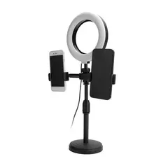 GENERICO - ARO LED CON DOBLE SOPORTE DE CELULAR