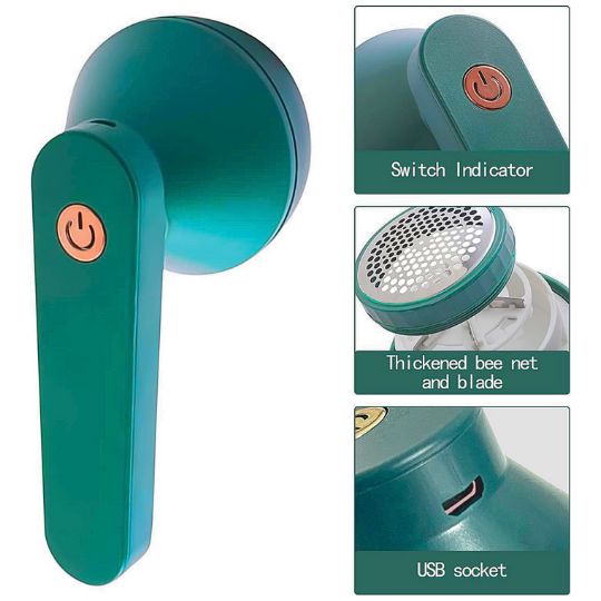 Quitapelusas Eléctrico Pro Restaurador de Telas Recargable con Cuchillas de Repuesto