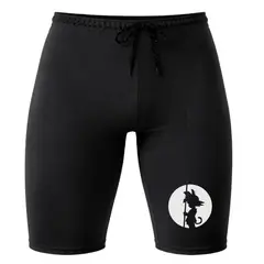 AQUA&MODA - SHORT DE NATACIÓN DE LICRA NEGRO CON PROTECCIÓN UV AQUAMODA SNLAQNGKLBR GK LOGO BLANCO REFLEC