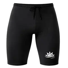 AQUA&MODA - SHORT DE NATACIÓN DE LICRA NEGRO CON PROTECCIÓN UV AQUAMODA SNLAQNSOLLBR SOL LOGO BLANC REFLEC
