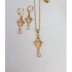 GENERICO - JUEGO DE COLLAR Y ARETES GOTAS