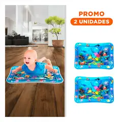 GENERICO - Pack2 Inflable de Agua para Bebes Azul para Desarrollo Sensorial y Juegos