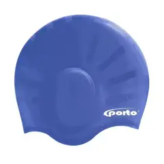 PORTO - Gorro de Natacion Silicona con Orejera Azul Marino