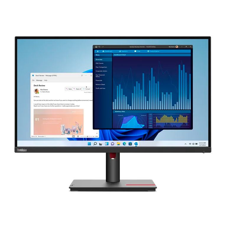 Monitor Thinkvision T22I-30 22 1920x1080 Wled Ips Hdmi Dp Vga Color Raven Black