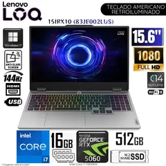 LENOVO - Laptop LOQ 15IRX10 83JE002LUS Intel Corei7-13650HX 16GB RAM 512GB SSD 15.6" FHD RTX5060-8GB WIN11