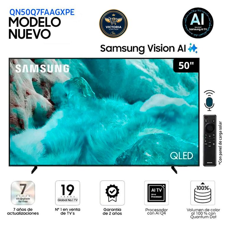 Televisor QLED 50" 4K Ultra HD Tizen QN50Q7FAAG - Modelo 2025