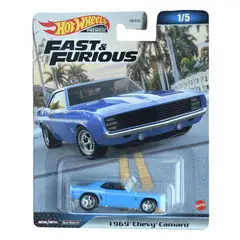 MARCA - HOT WHELLS - Chevy Camaro 1969 azul - BRIAN - FAST AND FURIOUS - Rapidos y Furiosos
