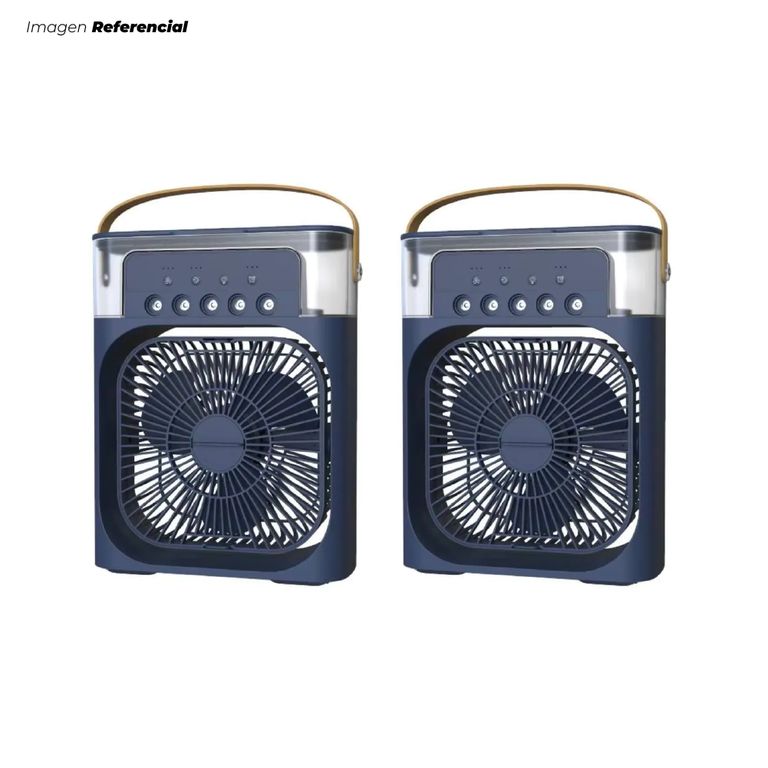 Mini Ventilador Humidificador Enfriador de Aire Portátil - 02 Unidades