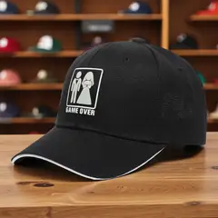 GENERICO - Gorra negra estilo trucker para el novio despedida de soltero groom game over