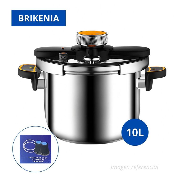 OLLA A PRESIÓN DE 10L EN ACERO INOXIDABLE