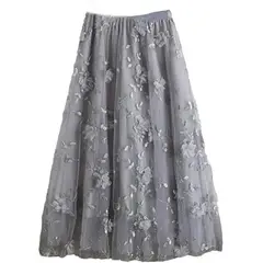 GENERICO - Falda Larga de Tul - Falda Sabrina