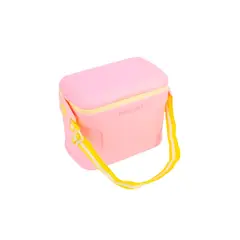 GENERICO - Cooler Vintage Rosado 8 L con Correa Ajustable