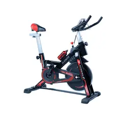 GENERICO - BICICLETA SPINNING DE 12KG BF800 COLOR NEGRO Y ROJO