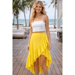 AMA OUTFITTERS - FALDA GABY MIDI ASIMETRICA