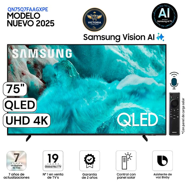 Televisor QLED 75" Pulg. Visión AI Smart TV QN75Q7FAAG - Nuevo 2025