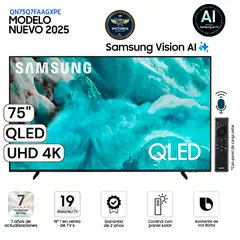SAMSUNG - Televisor QLED 75" Pulg. Visión AI Smart TV QN75Q7FAAG - Nuevo 2025