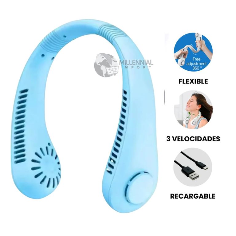 Ventilador de Cuello Recargable Hombre