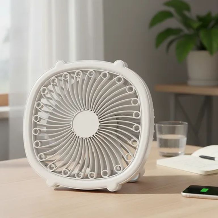 Lámpara de mesa y ventilador USB
