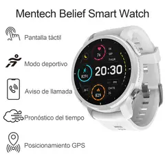 MENTECH - Reloj inteligente Belief S - Blanco