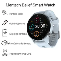 MENTECH - Reloj inteligente Belief S - Azul Claro