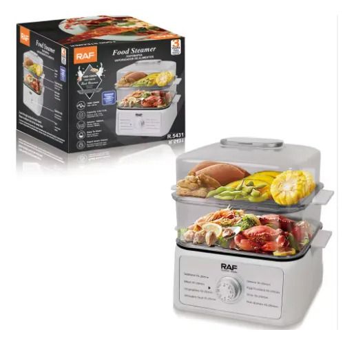 VAPORIZADOR DE ALIMENTOS DE 2 NIVELES DE 1000W