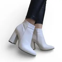GENERICO - Botin Mujer Clasica Taco 9 2086L-60 Color Blanco