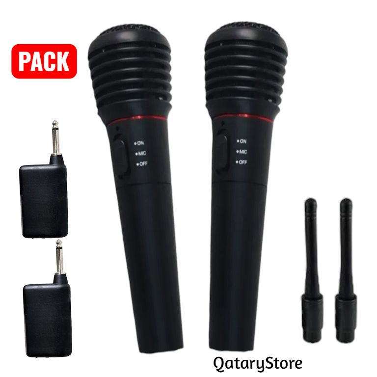 Par de Microfonos Inalambricos ideal para Karaoke Fiestas Entrevistas Conferencias