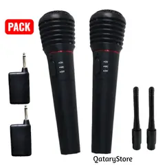 OEM - Par de Microfonos Inalambricos ideal para Karaoke Fiestas Entrevistas Conferencias
